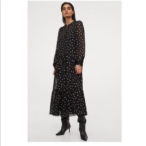 H&M Chiffon Polka Dot Dress Size 4